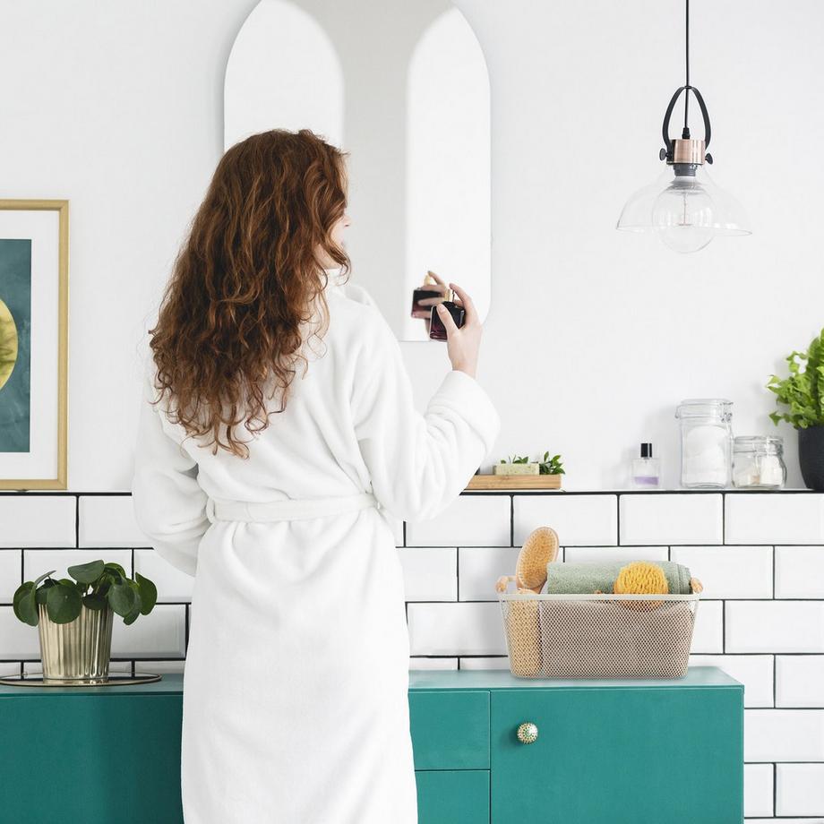 B2X Panier en fil de fer avec poignée en bois  