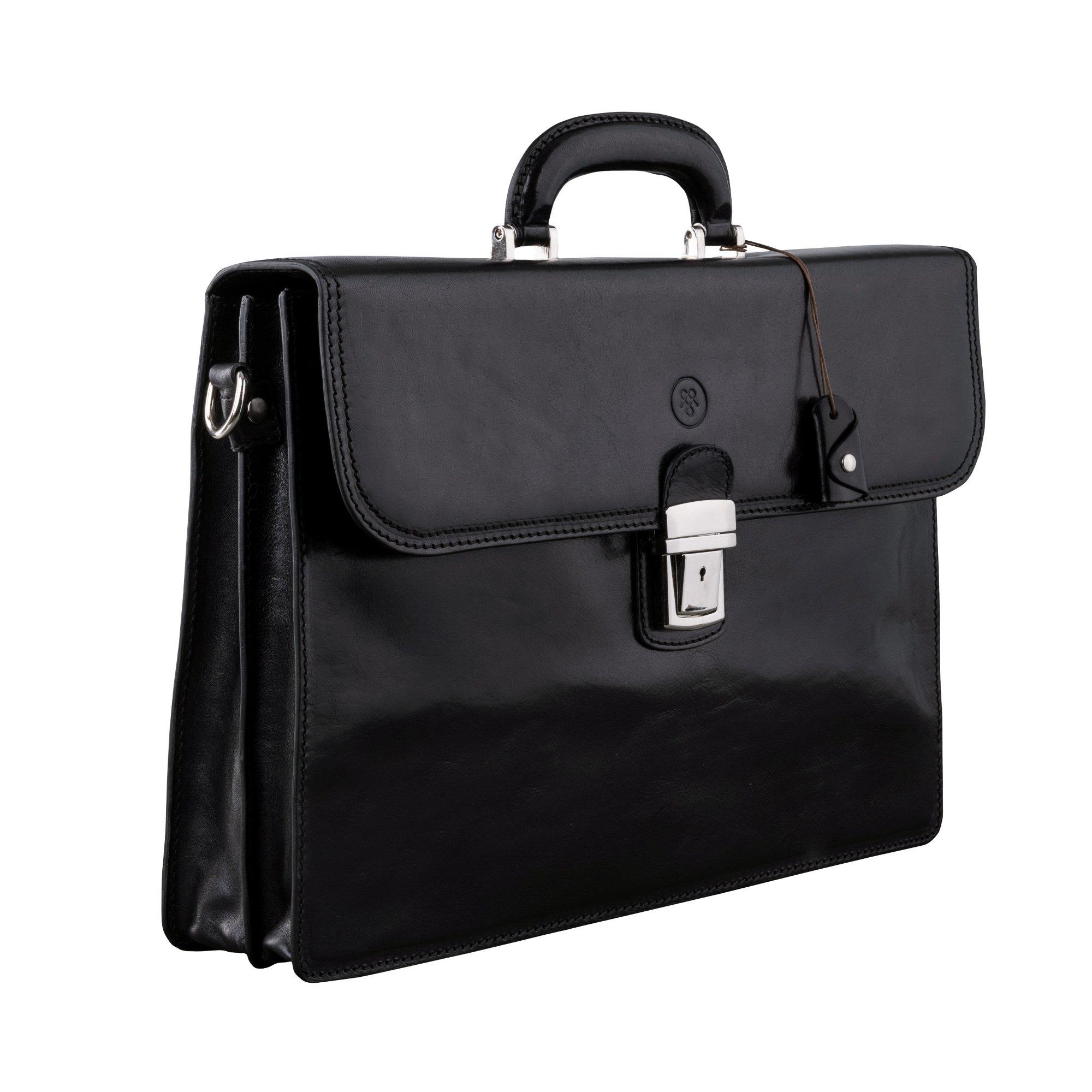 Maxwell Scott  Le Paolo2 Cartable porte-documents 2 soufflets 