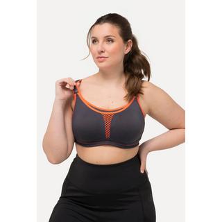 Ulla Popken Reggiseno sportivo senza ferretto microfibra inserto in rete coppa C-D  