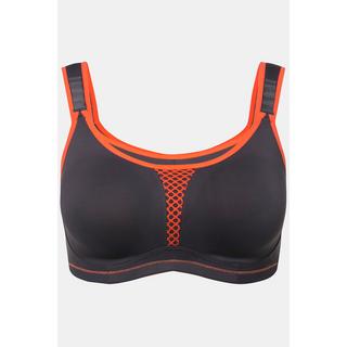Ulla Popken Reggiseno sportivo senza ferretto microfibra inserto in rete coppa C-D  