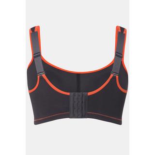 Ulla Popken Reggiseno sportivo senza ferretto microfibra inserto in rete coppa C-D  