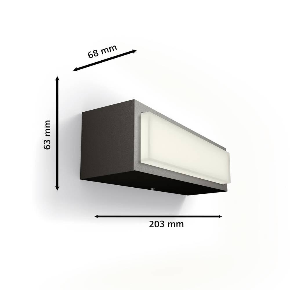 Philips Lighting Stratosphere  LED-Außenwandleuchte LED 3.8 W Anthrazit  