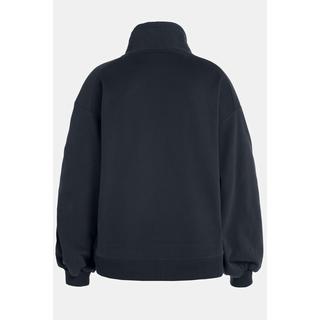 Ulla Popken  Sweatshirt, Kängurutasche, Oversized, Stehkragen, Langarm 