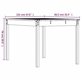 VidaXL Table de jardin bois de pin  