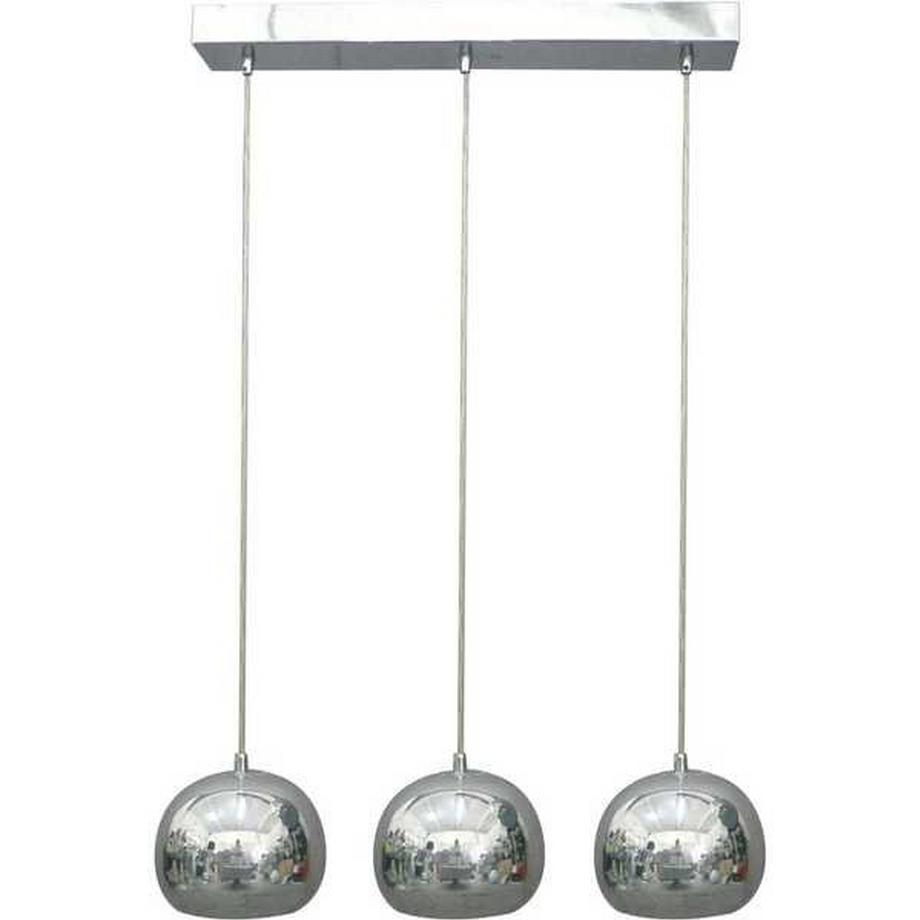 Suspension à 3 lampes, couleur chrome