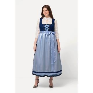 Ulla Popken  Dirndl, Reißverschluss, Carree-Ausschnitt, ärmellos 