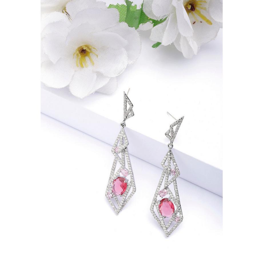 AVANT-GARDE PARIS  Glitzernde Hohle Geometrische Hängeohrringe 