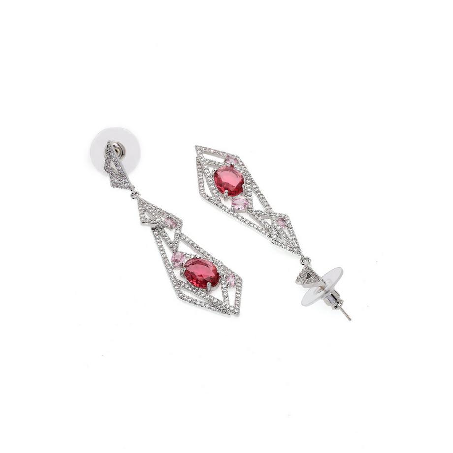 AVANT-GARDE PARIS  Glitzernde Hohle Geometrische Hängeohrringe 