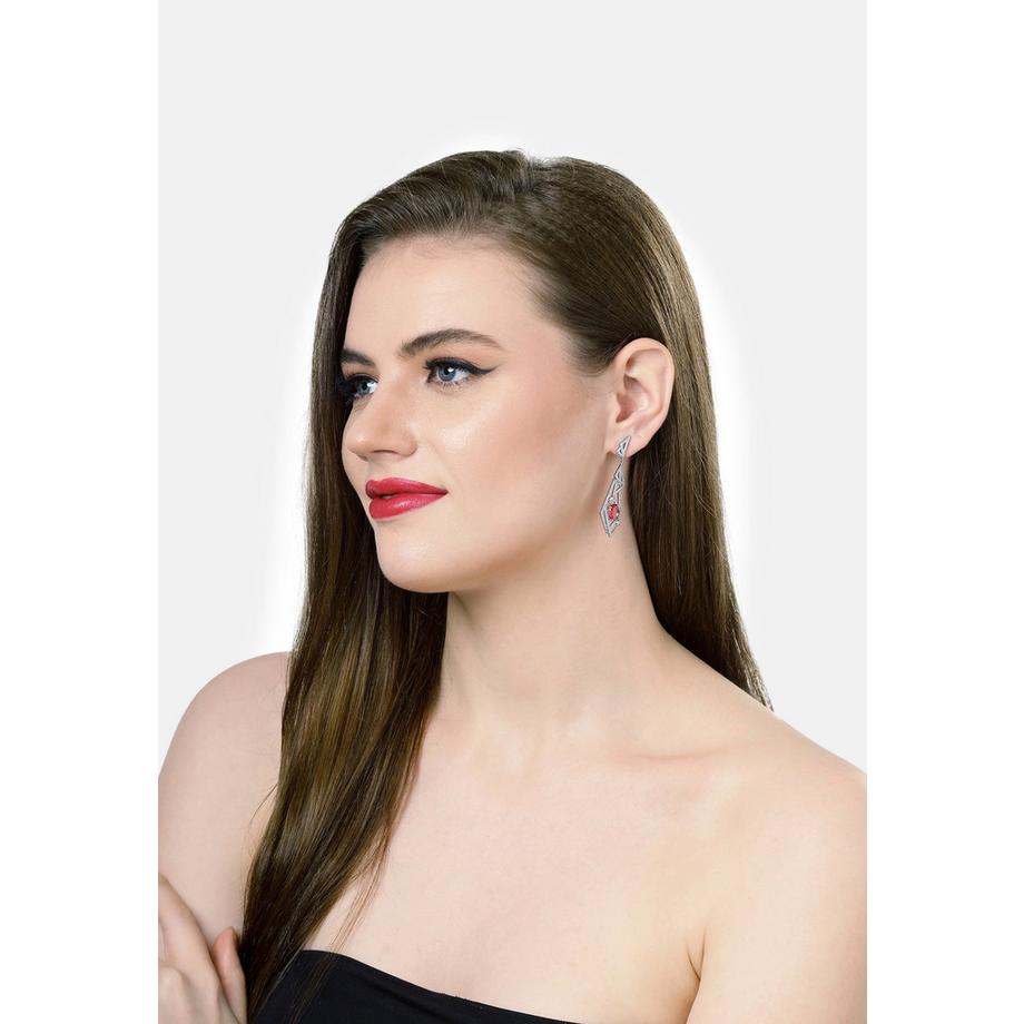 AVANT-GARDE PARIS  Glitzernde Hohle Geometrische Hängeohrringe 