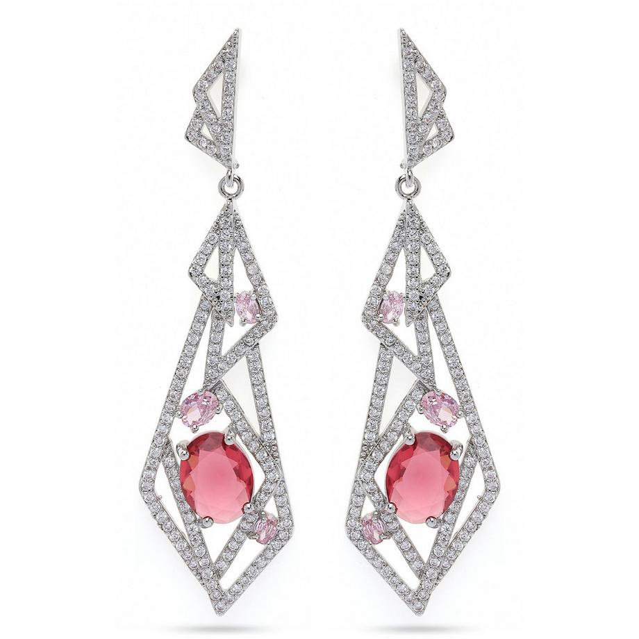 Glitzernde Hohle Geometrische Hängeohrringe