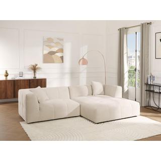 Maison Céphy Ecksofa - Ecke rechts - Cord - Beige - NAEMIA von Maison Céphy  