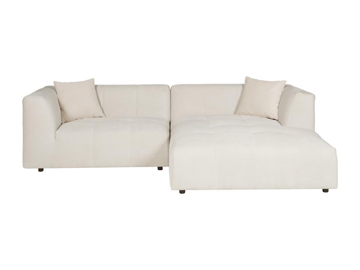 Maison Céphy Ecksofa - Ecke rechts - Cord - Beige - NAEMIA von Maison Céphy  