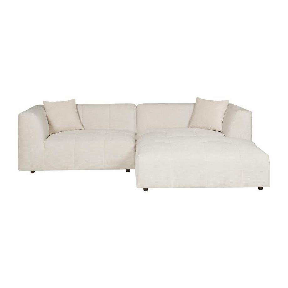 Maison Céphy Divano in Velluto a coste Beige - Angolo a destra - NAEMIA di Maison Céphy  