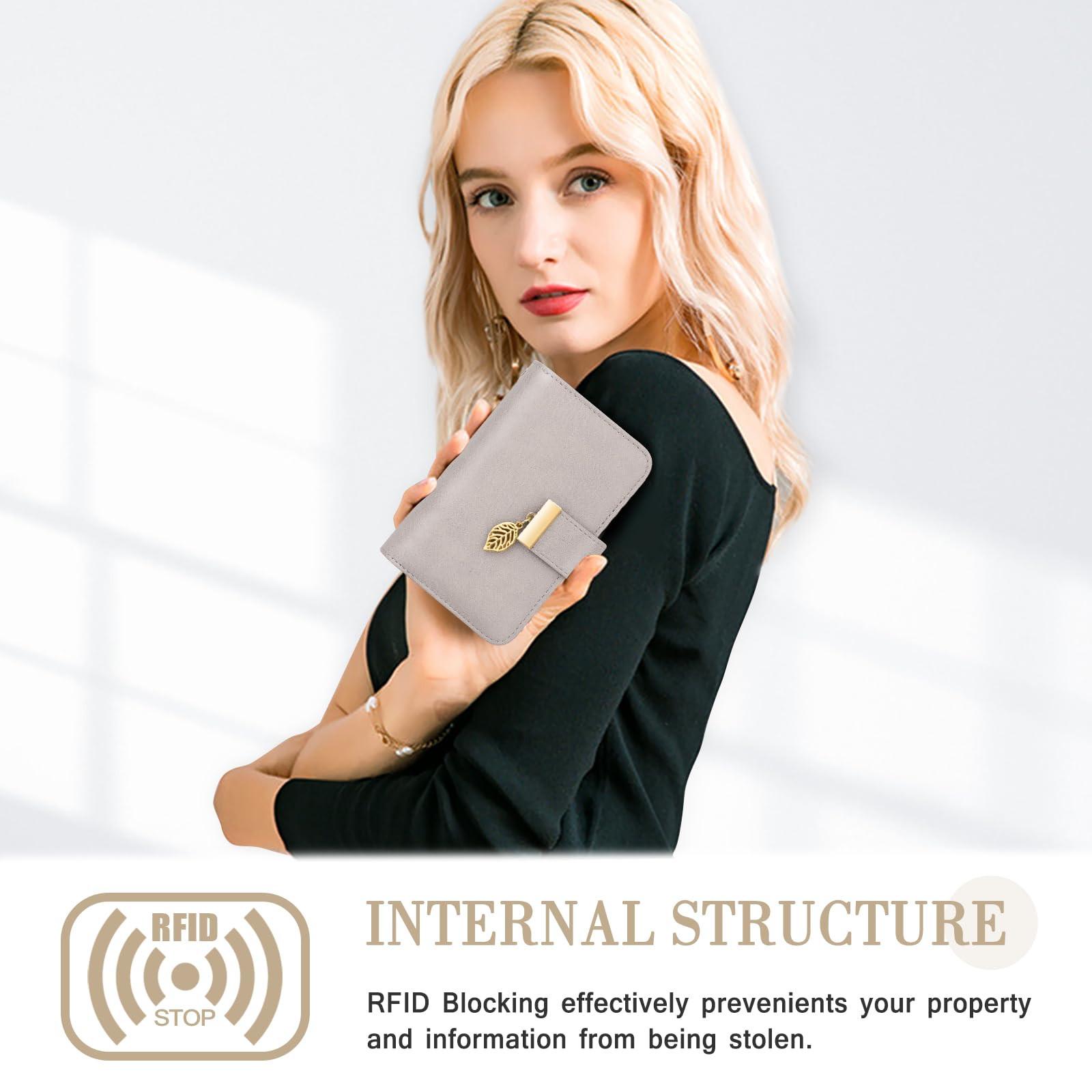 Only-bags.store Portafoglio in pelle Molti scomparti Protezione RFID 18 fessure per carte Catena con cerniera Laccetto  