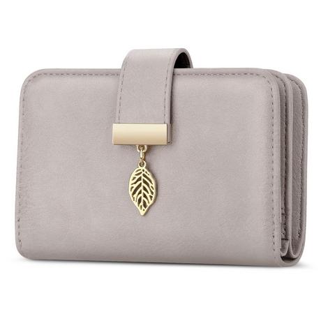 Only-bags.store Portafoglio in pelle Molti scomparti Protezione RFID 18 fessure per carte Catena con cerniera Laccetto  