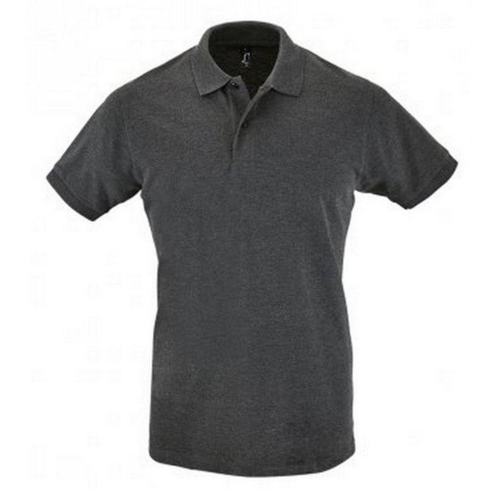 Image of Mens Perfect Pique Poloshirt, Kurzarm Herren Charcoal Black 3XL