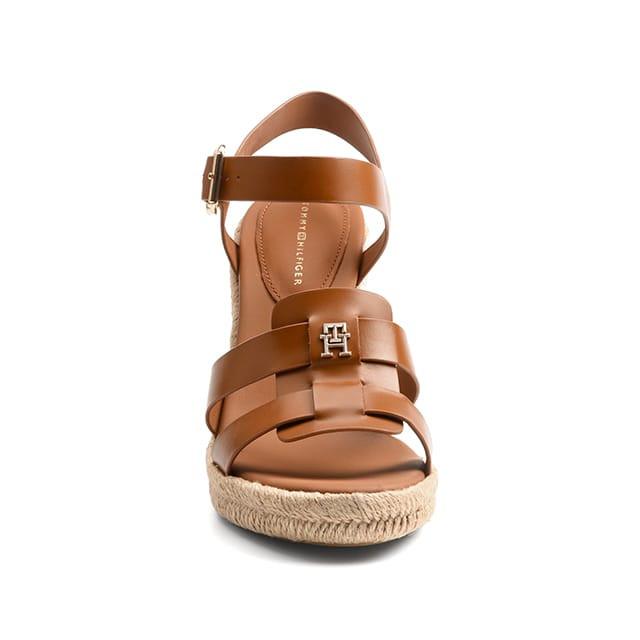 TOMMY HILFIGER  ESPADRILLE HIGH WEDGE LEATHER 