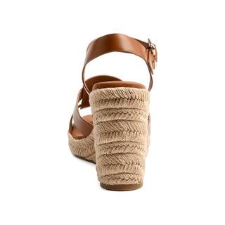 TOMMY HILFIGER  ESPADRILLE HIGH WEDGE LEATHER 