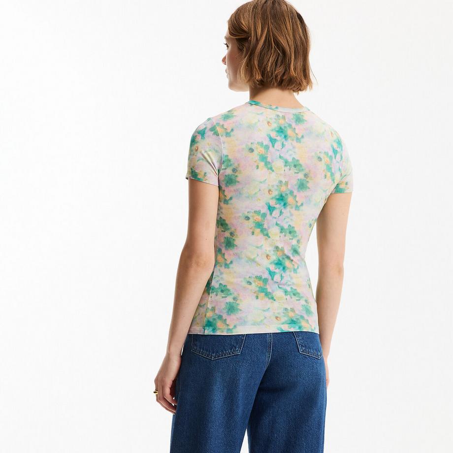 La Redoute Collections T-Shirt Girocollo Fantasia Floreale  
