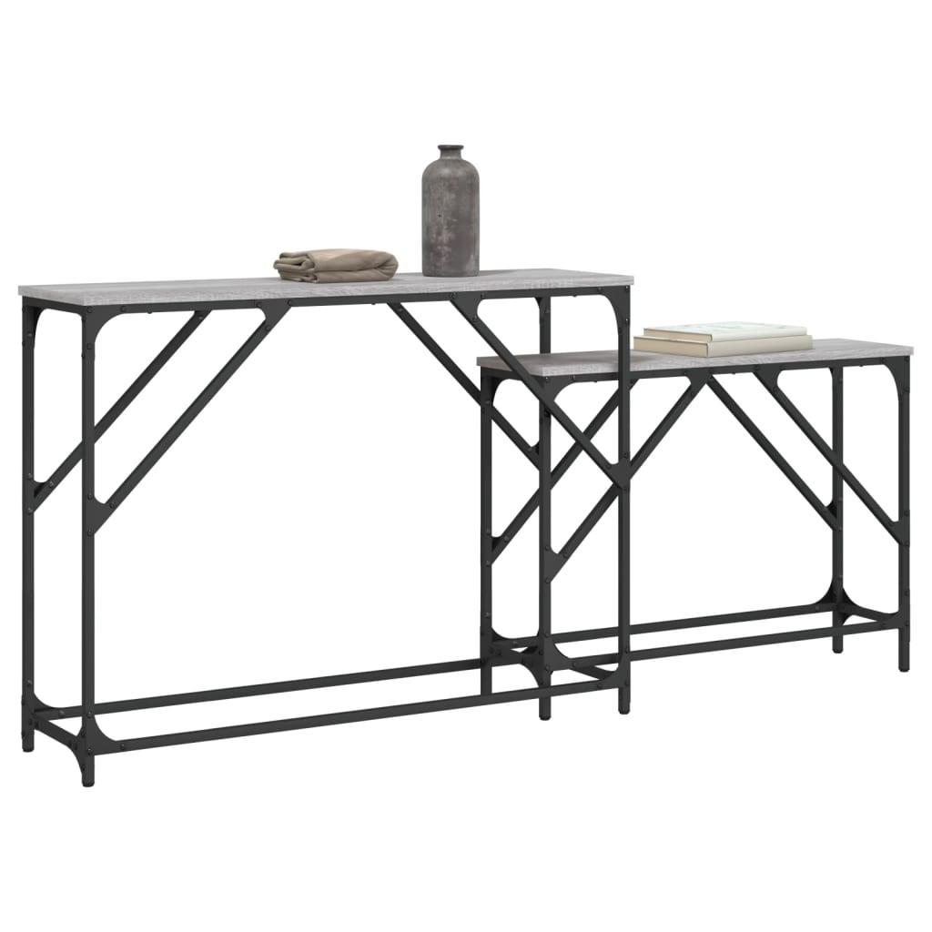 VidaXL Table console gigogne bois d'ingénierie  