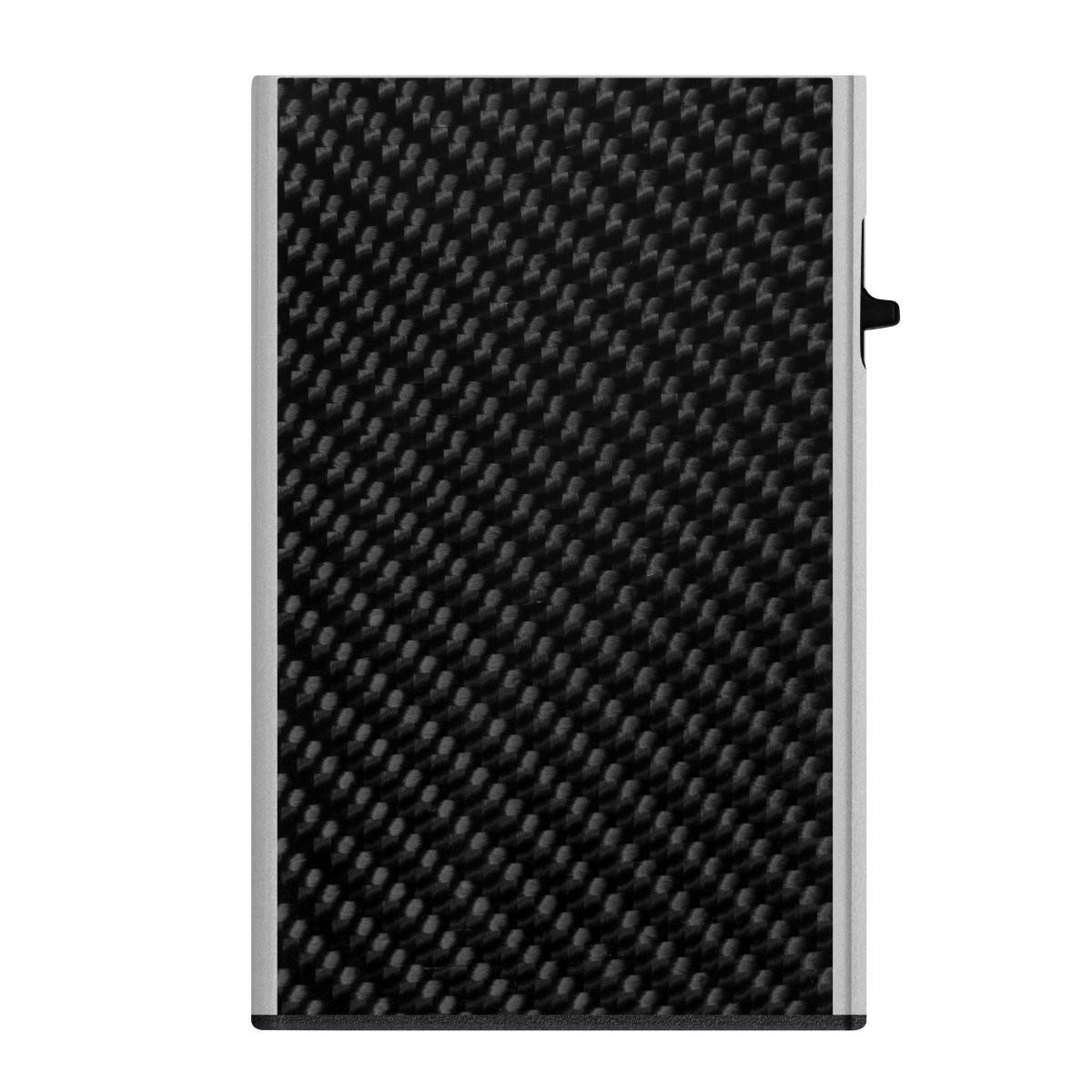 Tru Virtu  Custodia per la carta CLICK & slide Carbon Fibre nero, Sil 