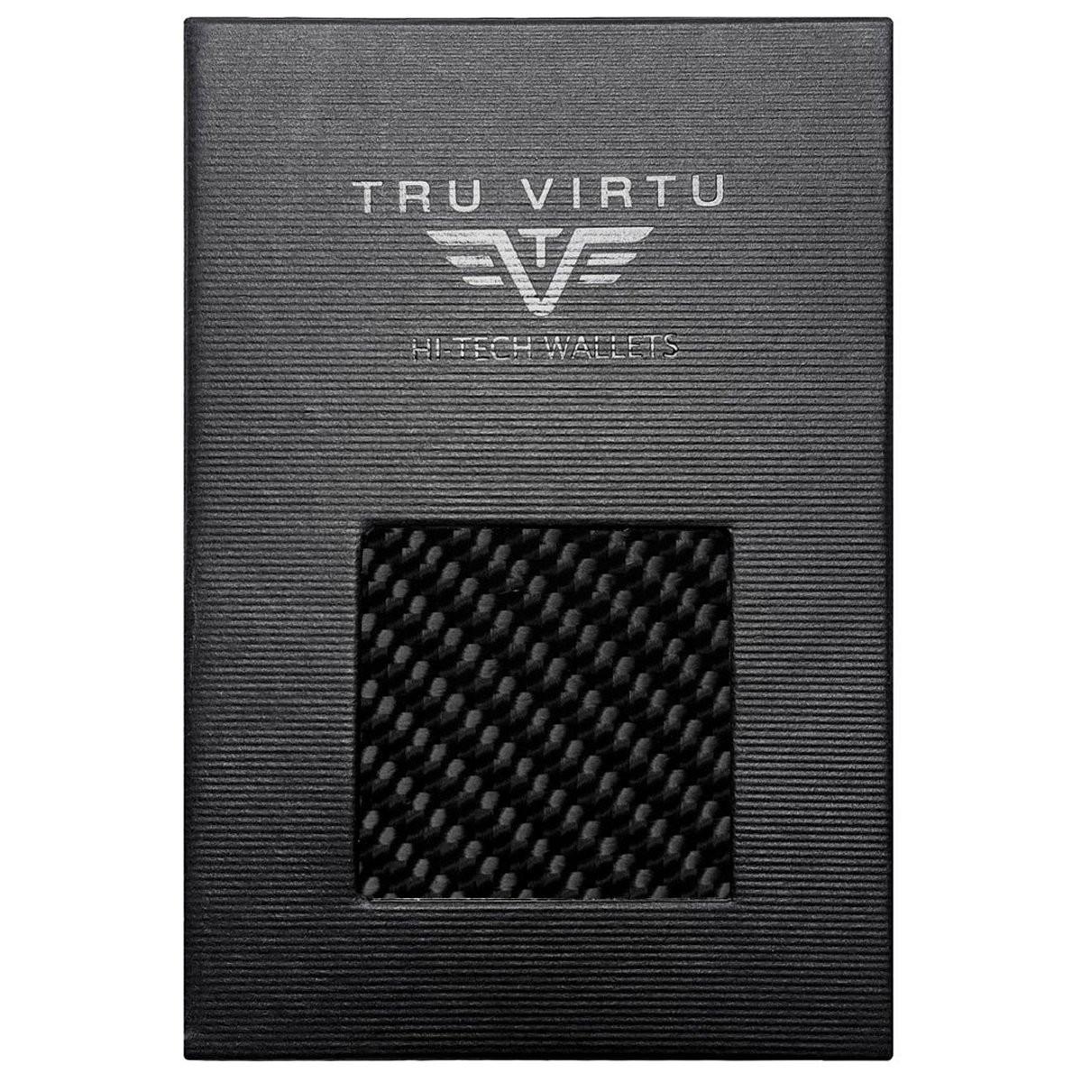 Tru Virtu  Wallet Click & Slide Carbon Fibre Black/Silver 