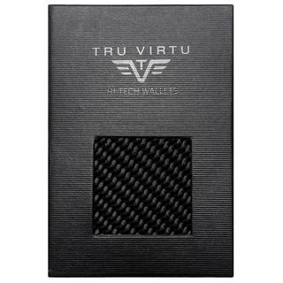 Tru Virtu  Custodia per la carta CLICK & slide Carbon Fibre nero, Sil 