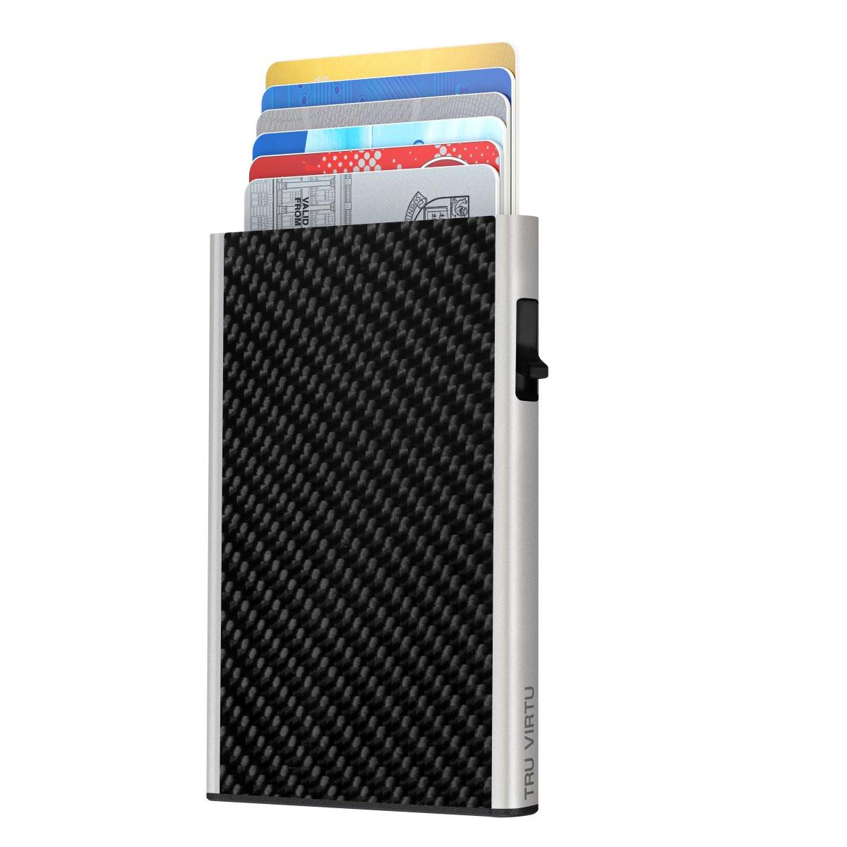 Tru Virtu  Wallet Click & Slide Carbon Fibre Black/Silver 