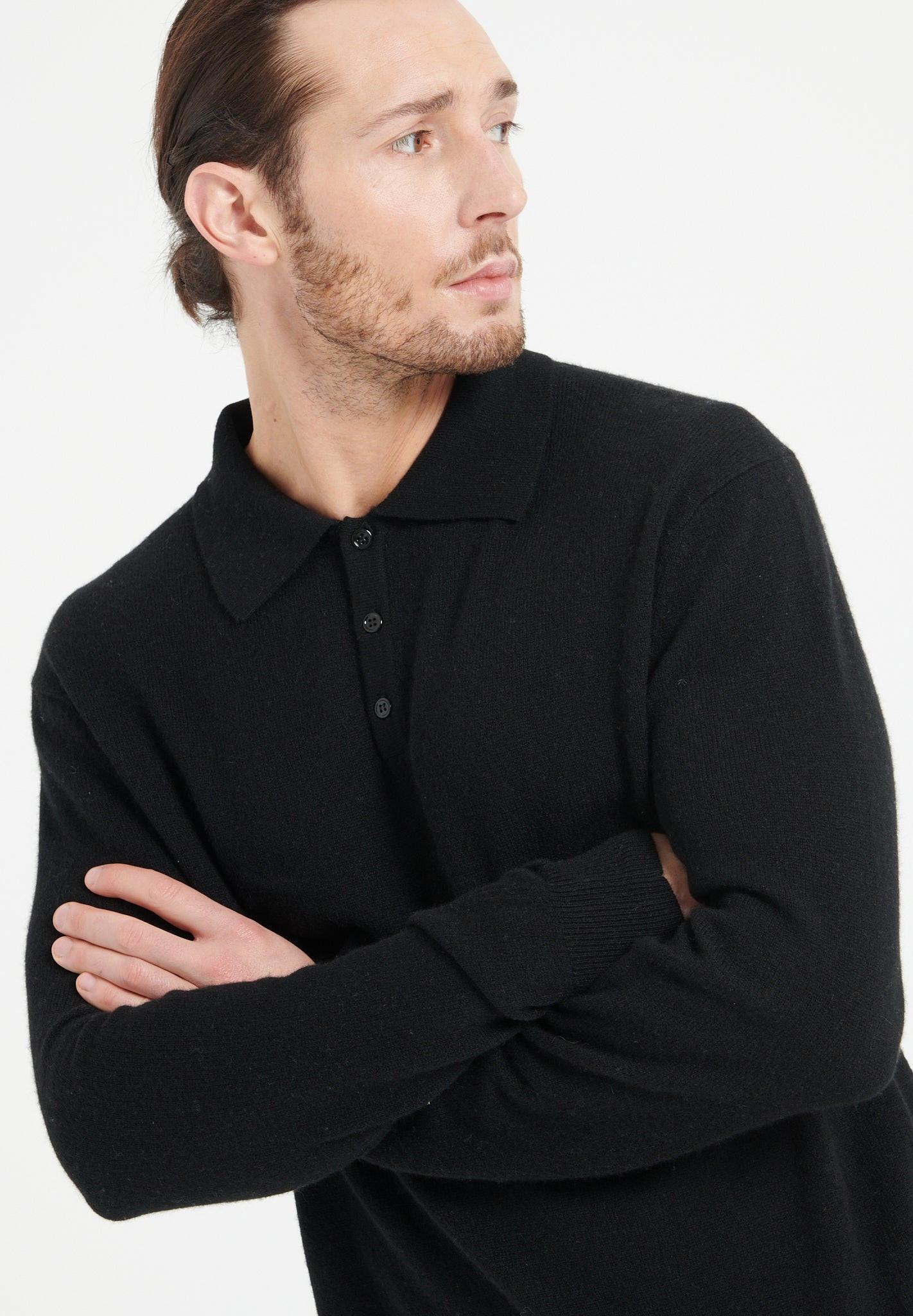 Studio Cashmere8  LUKE 5 Langärmeliges Polo-Shirt - 100% Kaschmir 