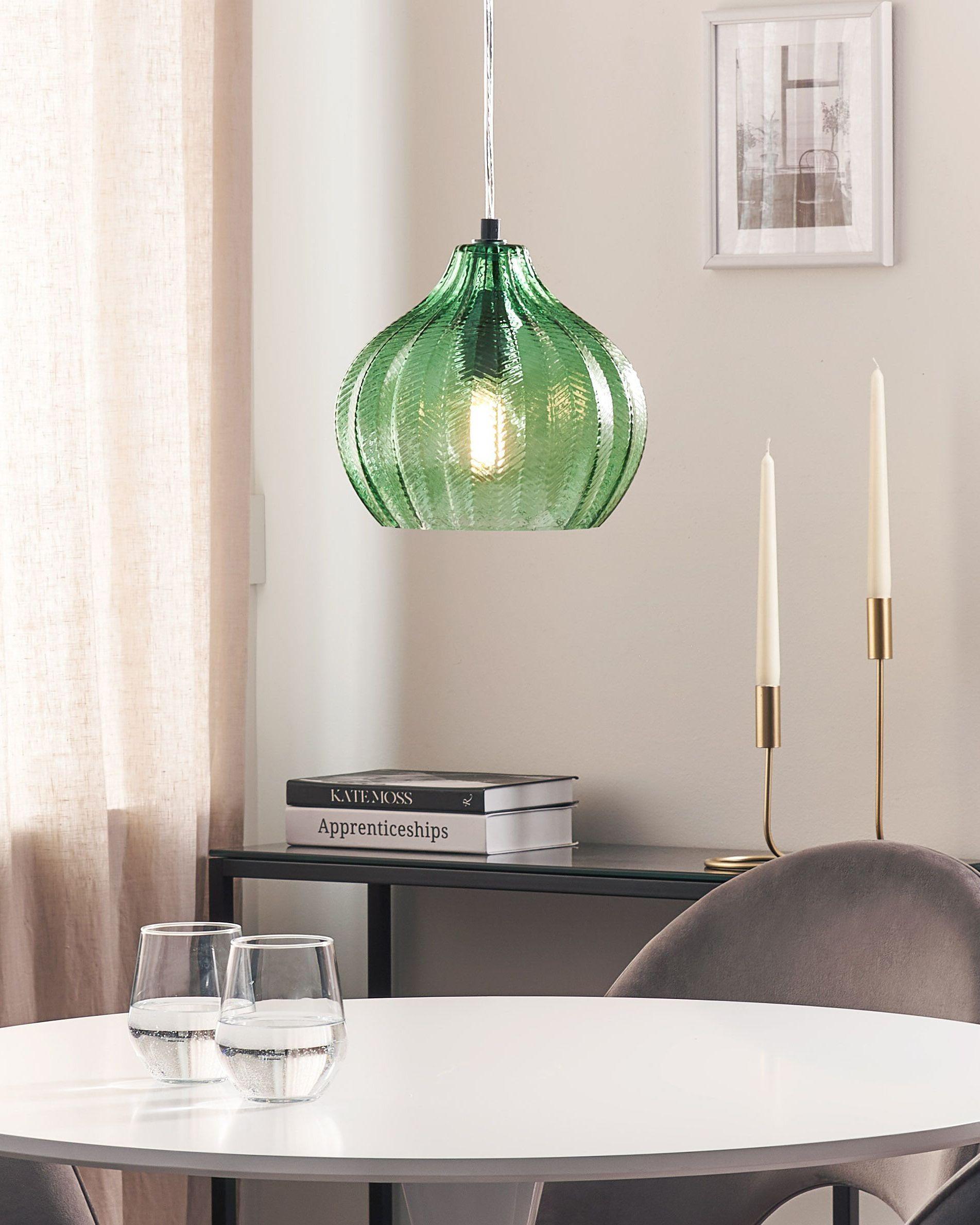 Beliani Lampe suspension en Verre Rétro KEILA  