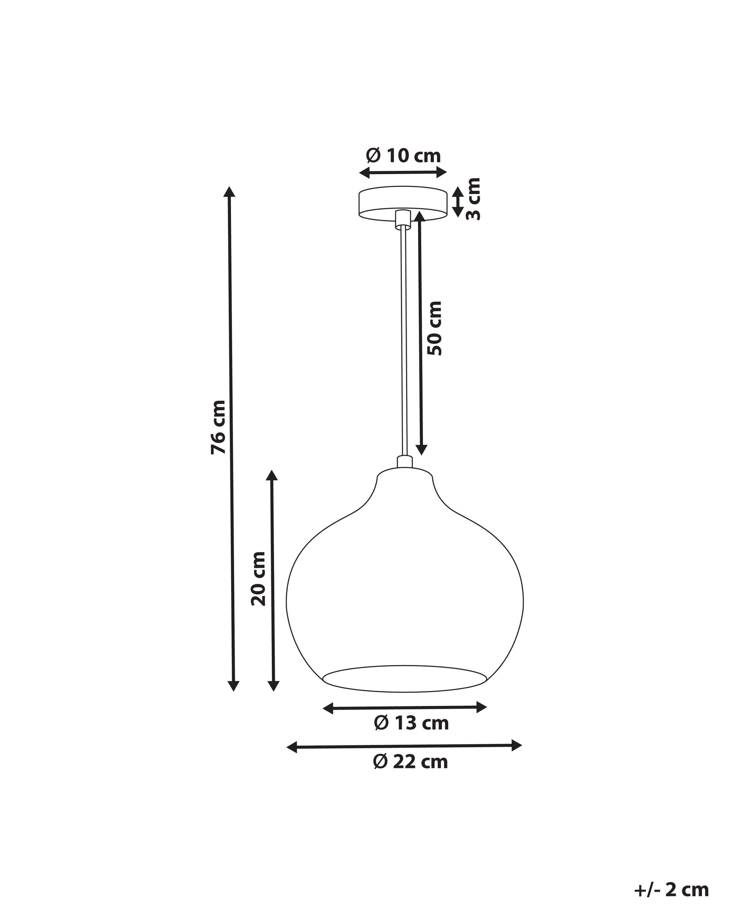 Beliani Lampe suspension en Verre Rétro KEILA  