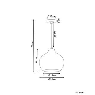 Beliani Lampe suspension en Verre Rétro KEILA  