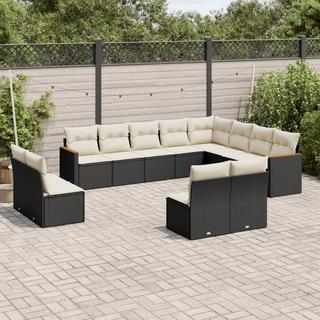 VidaXL set divano da giardino Polirattan  