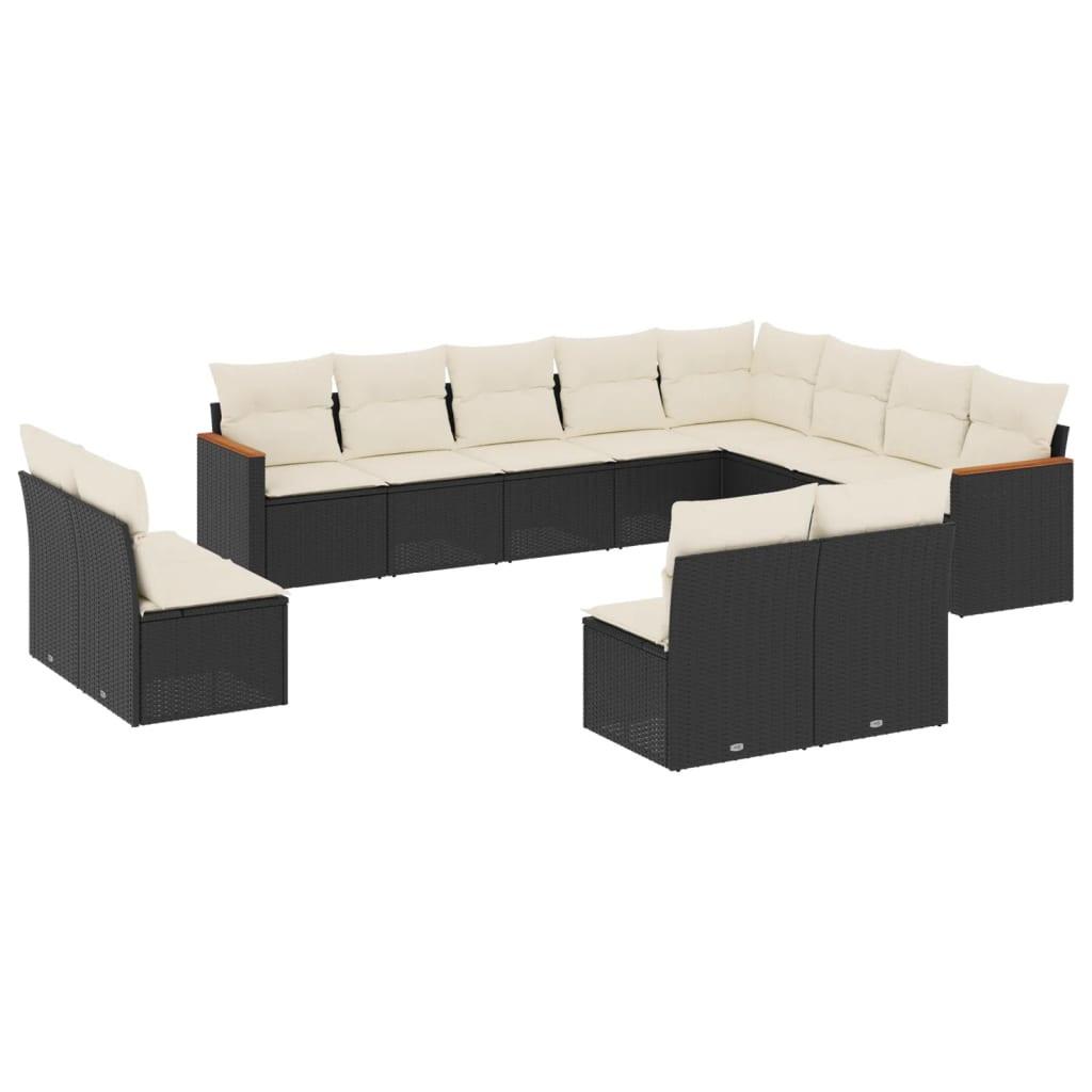 VidaXL set divano da giardino Polirattan  