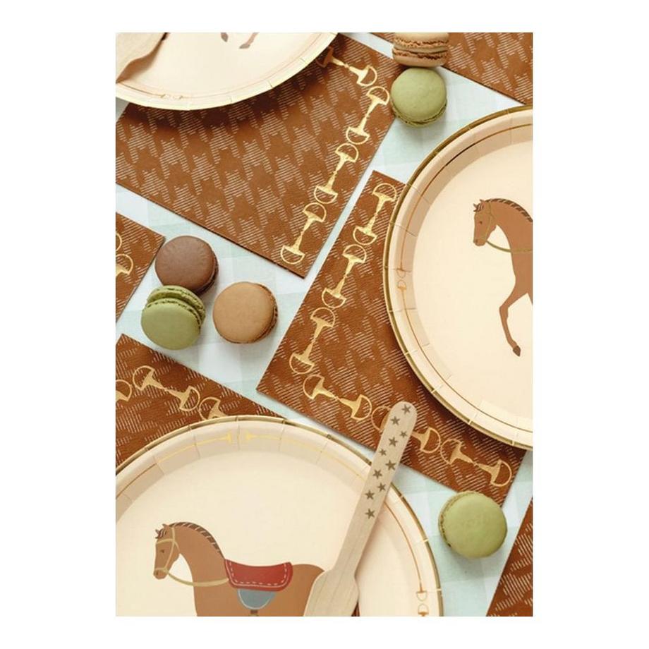 PartyDeco Serviettes en papier  étriers  