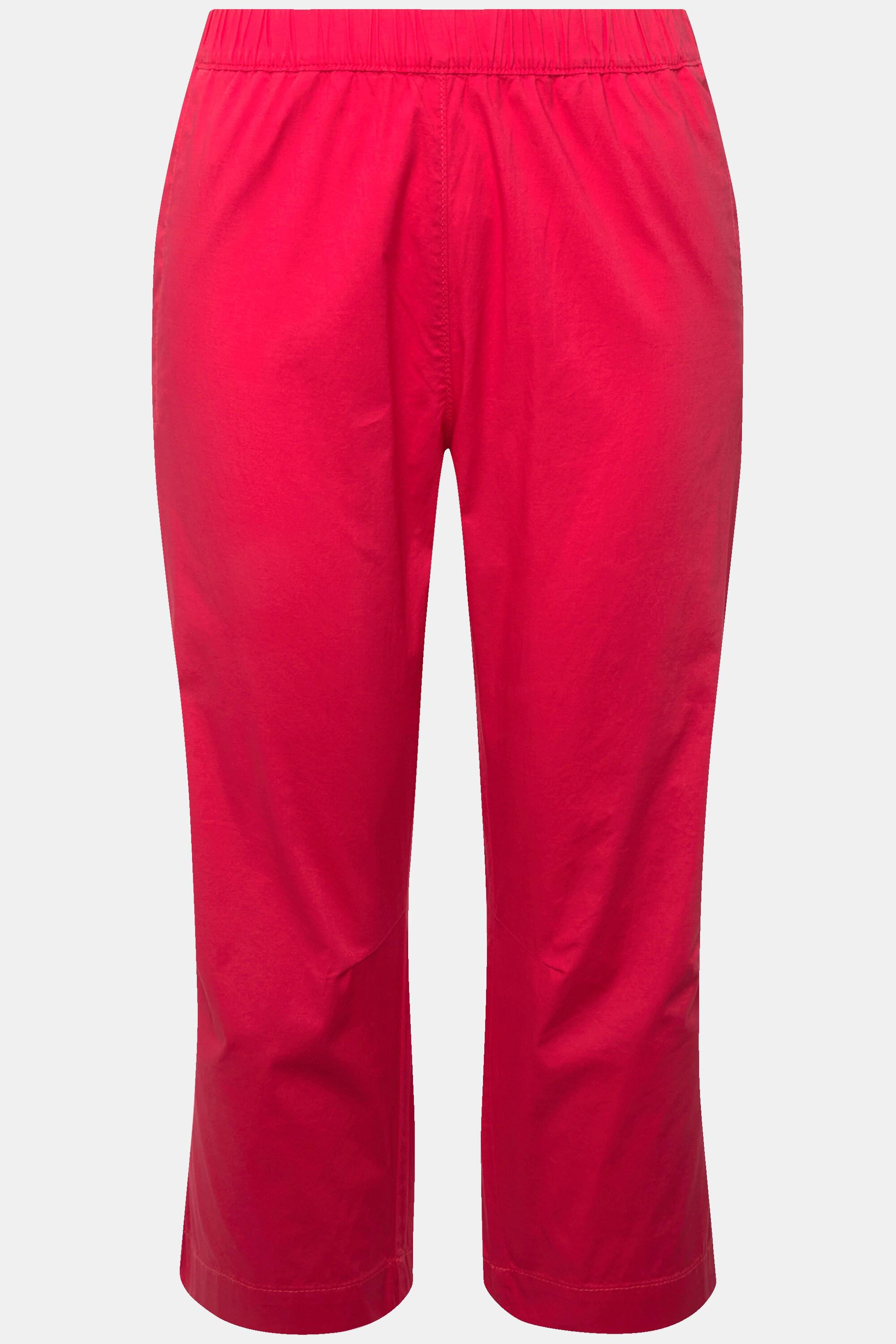 Ulla Popken  Pantalon 7/8 Ruby avec genoux préformés, jambes droites et taille élastique 