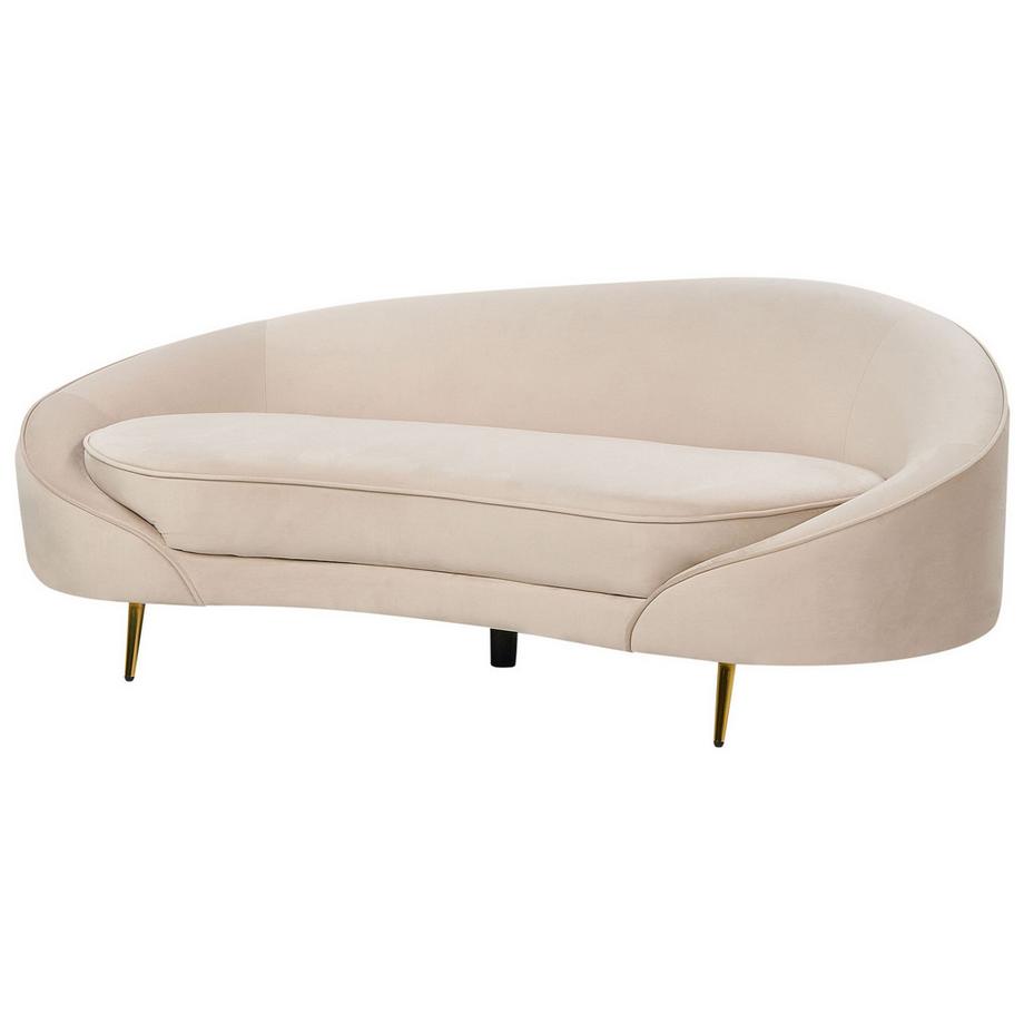 Beliani 3 Sitzer Sofa aus Samtstoff Glamourös SAVAR  