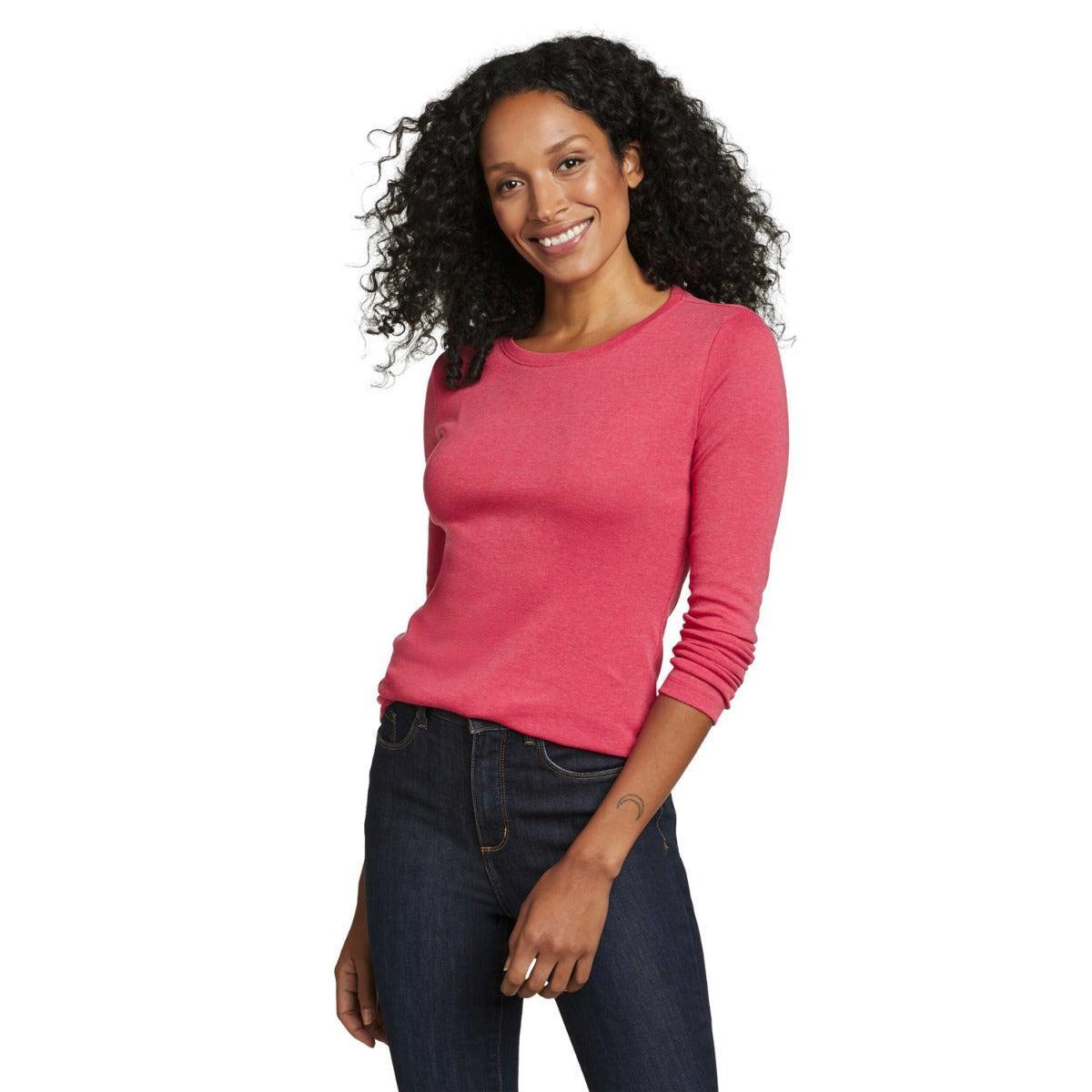 Image of Favorite Tshirt Rundhalsausschnitt Langärmlig Damen Braun Medium L