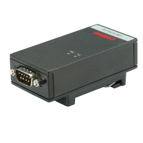 Image of Usb 2.0 Nach Rs-232 Adapter Für Din Hutschiene, 1 Port Unisex Schwarz