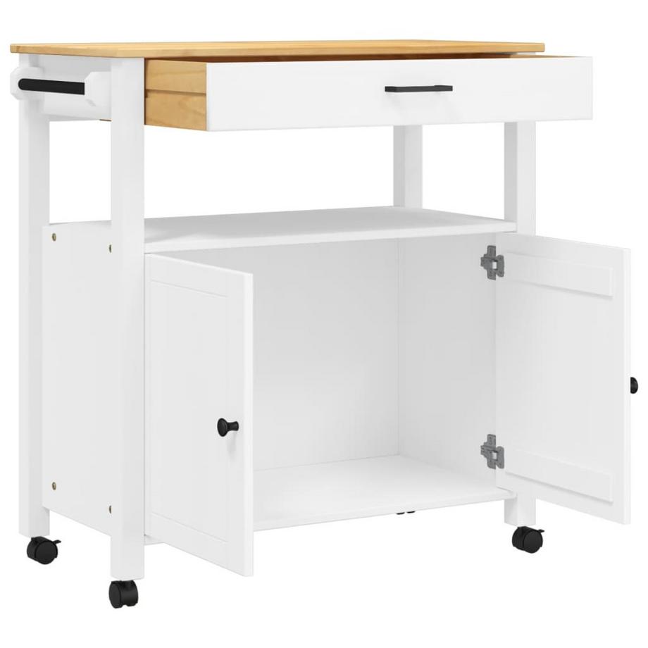 VidaXL carrello da cucina Legno di pino  