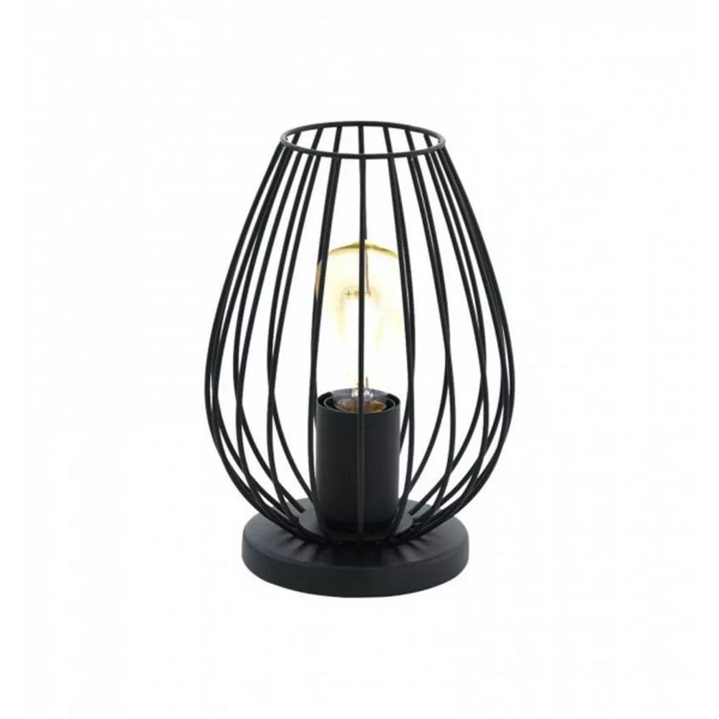 EGLO – Tischleuchte NEWTOWN 1x E27 Schwarz, One Size