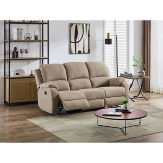 Vente-unique Relaxsofa 3-Sitzer - Mikrofaser - Taupe - BRODY  