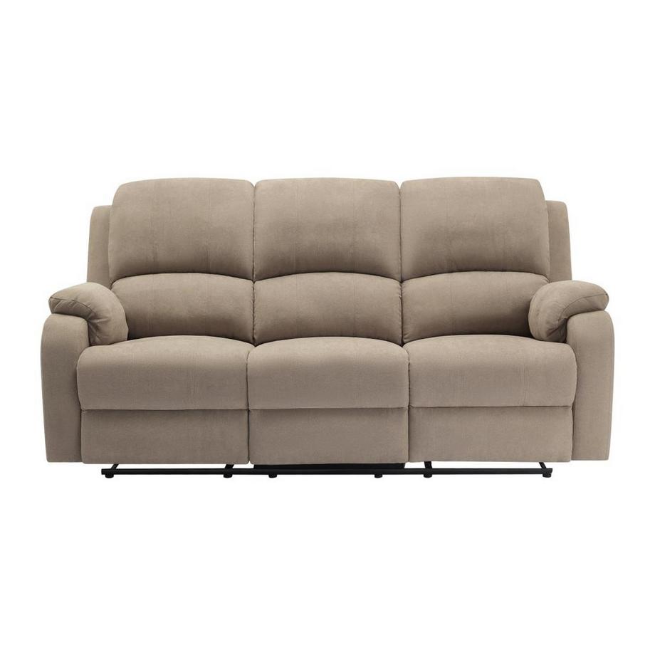 Vente-unique Canapé 3 places relax en microfibre taupe BRODY  
