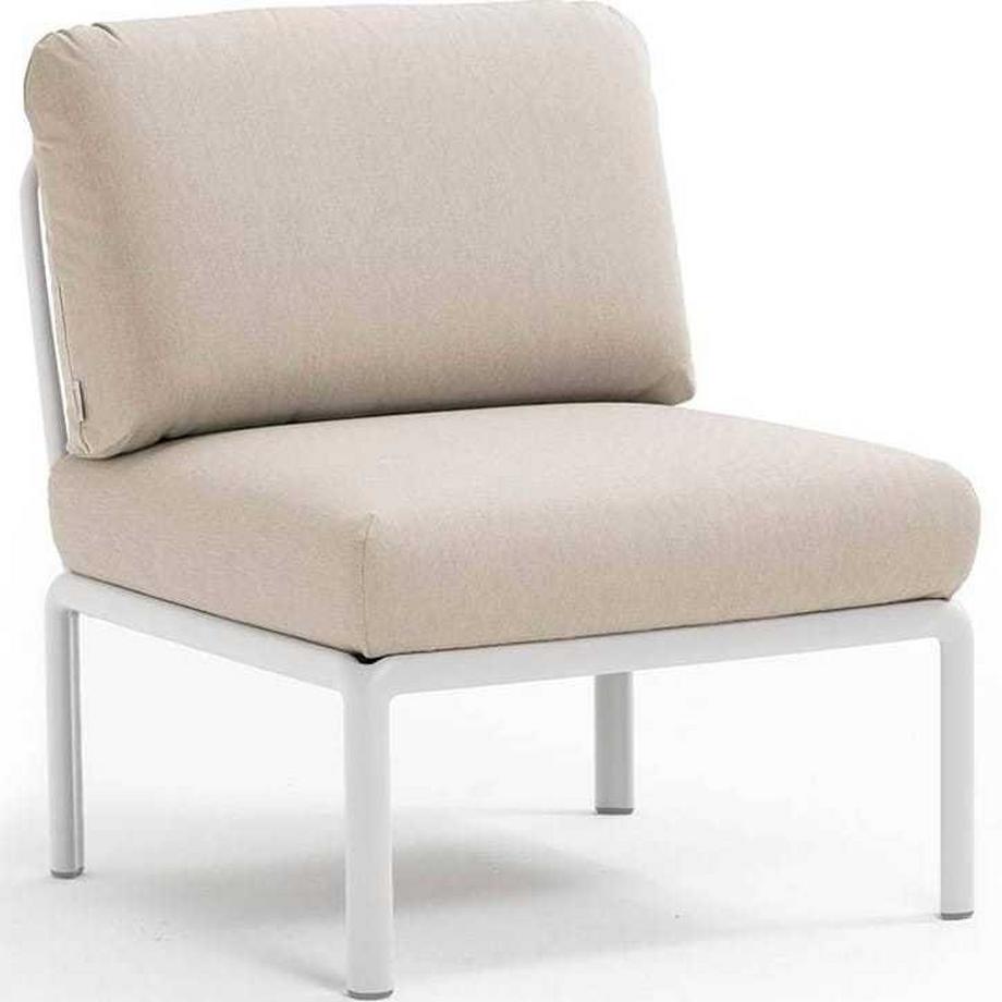 Chaise longue de jardin komodo élément central blanc tech panama