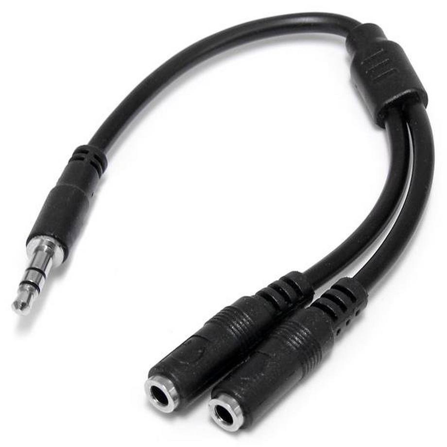 StarTech.com Cavo splitter stereo slim - Maschio 3,5 mm a 2 femmina 3,5 mm