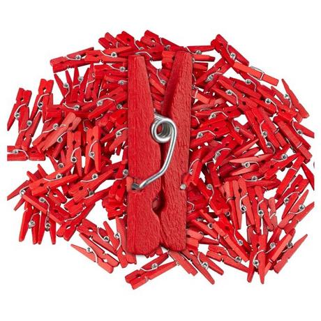B2X Lot de 400 mini pinces en bois  