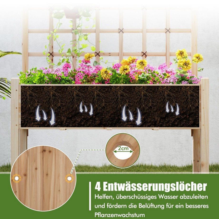 Northix Fioriera da giardino con traliccio  