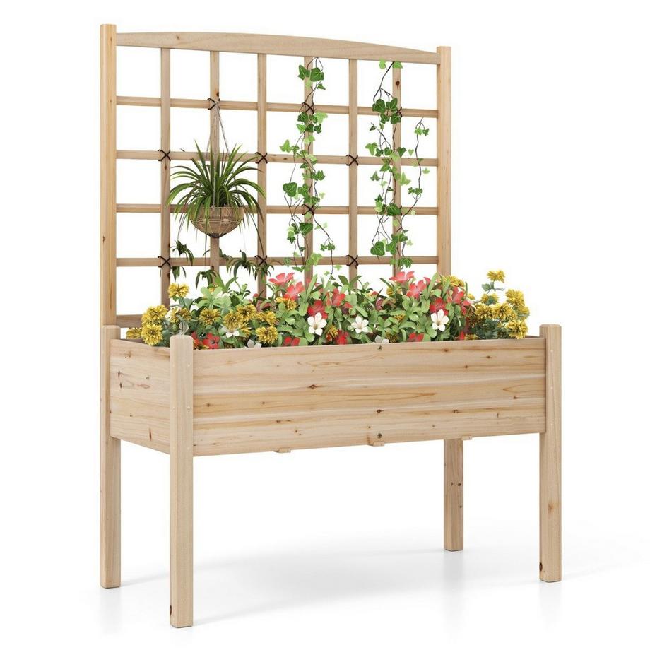 Fioriera da giardino con traliccio