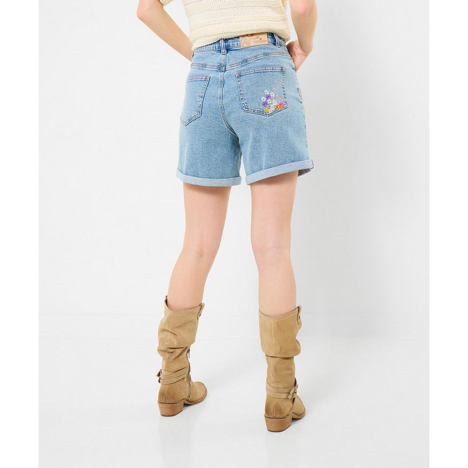 Joe Browns Short Stonewashed con Ricamo Floreale  