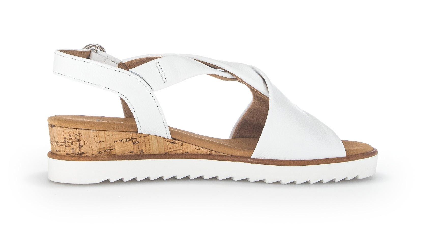 Image of Leder Sandale Damen Weiss 44